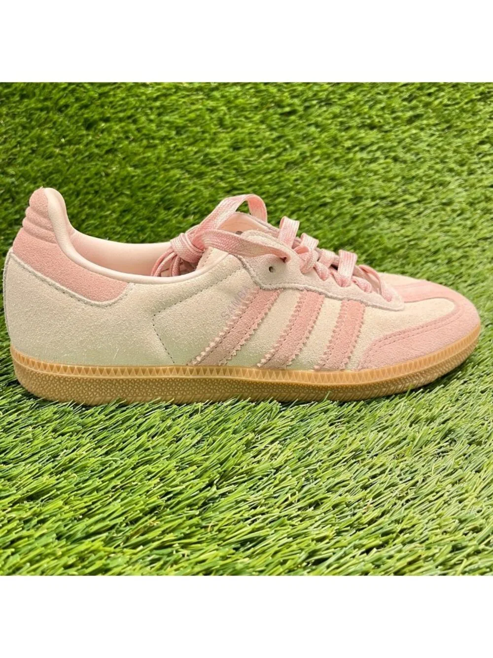Adidas Samba OG Wonder Quartz Mauve Pink Womens Size 7 Athletic Shoes Sneakers